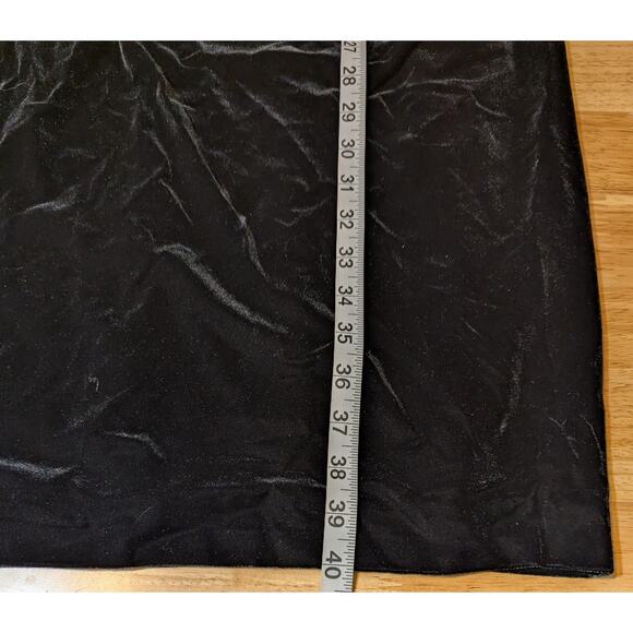 Lauren Ralph Lauren Black Velvet Cold Shoulder Knee Length Party Dress Size 14 - Picture 3 of 16